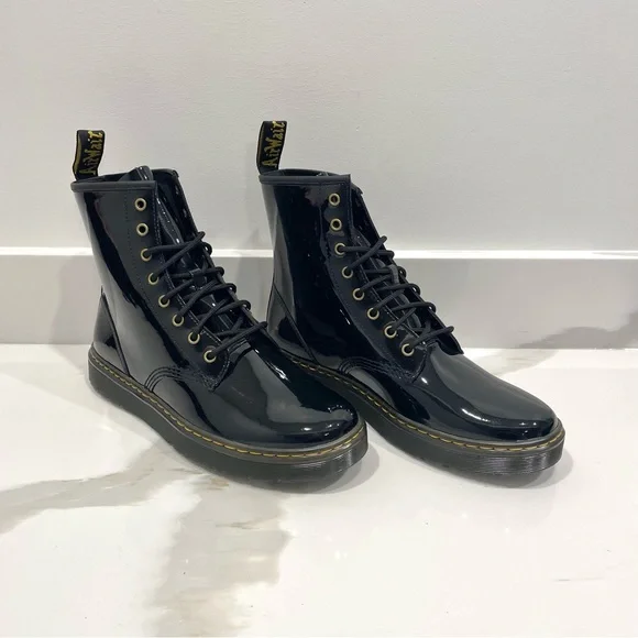 NEW Dr. Martens Zavala Patent Leather Lace Up Boots (size 11 & 14) - Picture 2 of 4